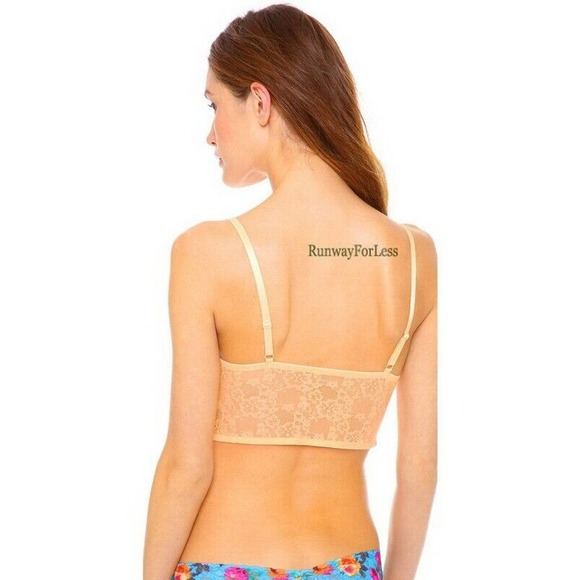 XS Creamsicle Secret Garden Flower Floral Lace Bra - Picture 6 of 7